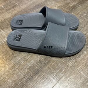 Reef Gray Slide Sandals